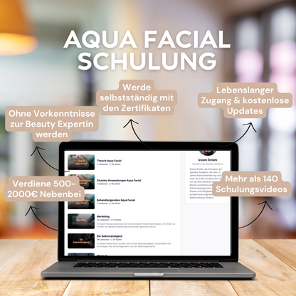 Aqua Facial Schulung mit Zertifikat & Business-Training